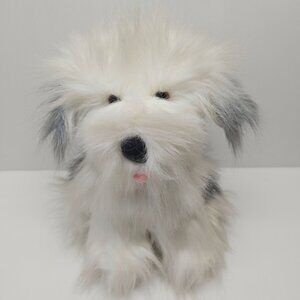 Dakin Fun Farm Old English Sheepdog Seated Realistic Plush Dog 12 Inches 1986